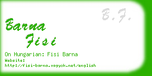 barna fisi business card